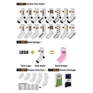 Wholesale Designer 100%Cotton Sporty Quick Dry Sweat Resistant Print Thick Unisex Daily Summer <b>Men</b> Custom Logo Crew Sport <b>Socks</b> - Product Image 3