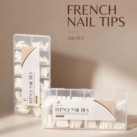 506 faux ongles français demi-couvrants en acrylique pour extension d'ongles, usage professionnel en salon ARNAILO