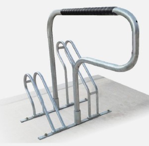 ราวจักรยานกลางแจ้งแบบเหล็กชุบสังกะสีอุปกรณ์จอดจักรยานสาธารณะปรับแต่งได้ - Product Image 3