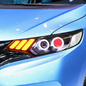 FT luci auto per fari <span class=keywords><strong>Honda</strong></span> Fit <span class=keywords><strong>Jazz</strong></span> GK5 2014-2020 LED Projetor luce diurna luce di marcia accessori automobilistici - Product Image 2