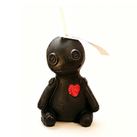 Bougie parfumée à la rose en cire de soja, design figurine en cire, style Instagram, faite à la main, déchirée et vieillie, pour décoration de Noël et de la maison