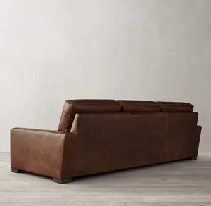 Juego de Muebles de Sala de Estar de Diseño Moderno, con Base de Roble y Tapicería de Cuero Italiano, Diseños de Lujo, Venta al Por Mayor - Product Image 3
