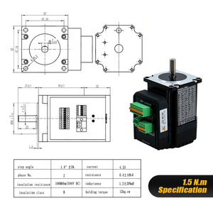 <span class=keywords><strong>2</strong></span> giai đoạn JSS jss57p 2nm 4.2A NEMA 23 Vòng khép kín động cơ bước và điều khiển Kit cho máy in - Product Image 4