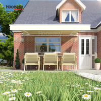 Auvent rétractable électrique Hooeasy pour extérieur, avec cadre en aluminium, protection UV, bras pliables