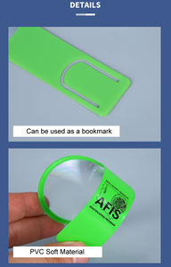 उच्च गुणवत्ता कस्टम पोर्टेबल यात्रा कार्ड ताल, बुकमार्क शासक ताल पढ़ने के लिए Fresnel लेंस 3X कार्ड आवर्धक शीट - Product Image 5