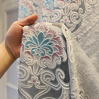 Rideaux Européens Modernes en Voile à Motifs Floraux avec Passe-Tringle pour Chambre, Salon, Balcon – Panneaux Semi-Transparents en Fil Creux Écologiques