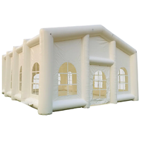 Tente de fête portable grande taille quatre saisons imperméable avec éclairage LED, tente cube gonflable pour discothèque et bar, chapiteau de boîte de nuit