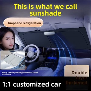Pare-soleil télescopique en aluminium pour pare-brise avant, compatible avec les modèles Changan Yidong CS75PLUS/CS55/CS35/UNIV/<span class=keywords><strong>Auchan</strong></span> Automobile, anti-chaleur - Product Image 2