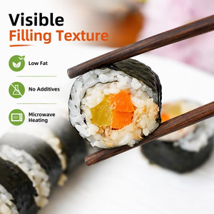 Kimbap Coreano Halal Asiático, Rollo de Sushi, Rollos de Algas Marinas Congeladas, Comida Coreana, Kimbap - Product Image 2