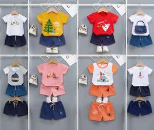 Conjunto de Ropa Infantil de Moda Coreana, Clase A, Algodón, Sin Marca, Modelo TZ-047, Ligero, Delgado, Informal, para Verano, para Niños Pequeños - Product Image 6