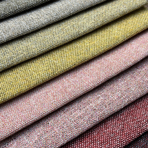 Chất Lượng Cao Linen Vải Cho Chiếc Ghế Sofa Cuộn Vải Giá Mỗi Mét Polyester Cuộn Pakistan Vải Cầu Vồng - Product Image 1