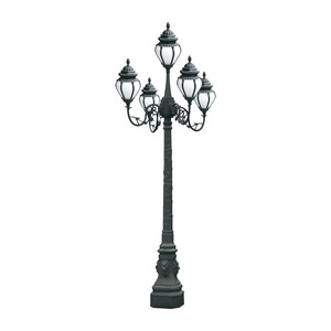 Lampadaire LED extérieur traditionnel en alliage d'aluminium, étanche, blanc chaud 3500K, forme carrée, montage mural, éclairage de jardin, garantie 10 ans - Product Image 3