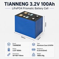 Cellule de batterie LiFePO4 TIANNENG 3.2V 100Ah de qualité supérieure, cellule prismatique au lithium à décharge profonde pour systèmes solaires, ESS, VR, yachts, voiturettes de golf, AGV