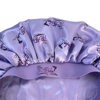 Bonnet en satin personnalisé et bandes fondues pour les bords Vente en gros de bonnets élastiques pour les cheveux personnalisés