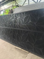Paneles de Cerca de Privacidad de Aluminio Cortados con Láser, Decorativos y Personalizados, de 6 Pies, con Recubrimiento en Polvo, Resistentes al Óxido, Modernos, para Jardín Residencial