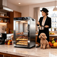 Déshydrateur Commercial 18 Plateaux en Acier Inoxydable, Séchoir Intelligent pour Friandises pour Animaux et Fabrication d'Aliments pour Chiens