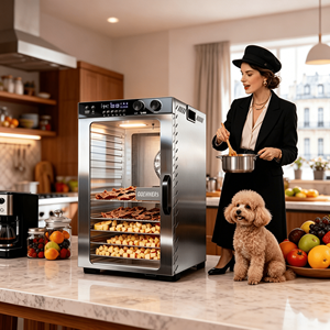 Kommerzieller 18-Fach Dehydrator aus Edelstahl, Intelligenter Trockner für Haustierleckerlis und Hundefutterherstellung - Product Image 4