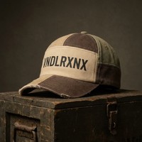 Casquette de baseball brodée avec logo personnalisé, design bicolore, 5 panneaux structurés, sergé, pour le sport