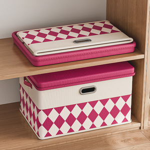 Clothing Organizer Storage Box Rectangle Foldable With Lid Stackable For Bedroom Office Use - Product Image 2