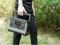 Station d'alimentation portable de grande taille pour l'extérieur, haute capacité, 300W 500W 1000W, cellule au lithium Lifepo4, camping, charge solaire sans fil