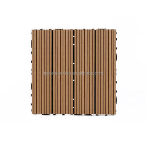 SHENGCHENG Waterproof Outdoor Deck Interlocking Wood Grain Deck Tiles Wpc Composite Decking for Garden - Product Image 2