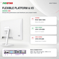23.8 Inch All in One PC Intel N100 12th 13th 14th Gen Core I3 I5 I7 FHD IPS 75Hz Hidden Camera Business Desktop OEM ODM