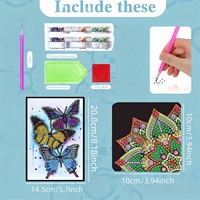Kit DIY de marque-pages d'angle pour carnet, peinture diamant 5D de forme spéciale, avec strass, pour journal intime, marque-page de page, ensemble d'artisanat artistique