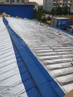 Toiture de hangar moderne de 50 m, personnalisée, à double bulle, réfléchissante, en feuille d'aluminium, ignifuge et écologique