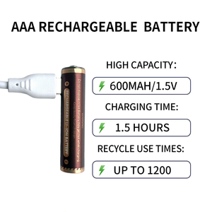 1500mah 1,5 V AA AAA USB-C <span class=keywords><strong>Lithium</strong></span> Li-Ionen Lipo wiederauf ladbare Typ USB C wiederauf ladbare Pilas Baterias kleine Batterie mit Ladegerät - Product Image 5