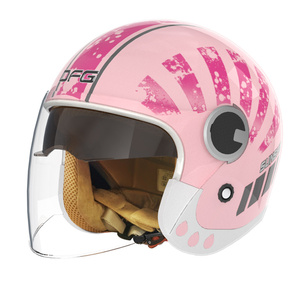 <span class=keywords><strong>Casco</strong></span> de Motocicleta Abierto DFG de Venta al por Mayor, de Alta Resistencia, con Forro EPS Integrado de ABS y Visera Doble Antirrayas de PC - Product Image 3