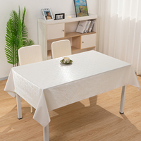 Nappe de table en plastique irisé blanc nacré RNPT, nappe de table pour restaurant, nappe rectangulaire