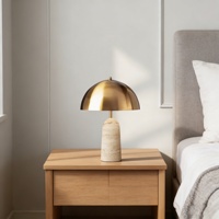 Lampe de table champignon de style nordique, design italien, en marbre, pour chevet, salon, canapé, chambre à coucher et bureau, luxe léger