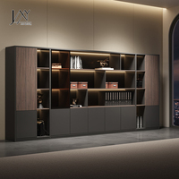 Mueble Bar para Vinos, Mueble de Salón, Mueble de Comedor, Vitrina Abierta con Luces LED Integradas