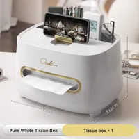 2025 nouveau modèle multifonctionnel haut de gamme lumière luxe boîte à mouchoirs en plastique télécommande pour toilette salon Table basse
