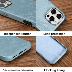 Custodia per telefono in pelle PU magnetica anti-shock con pulsanti indipendenti sensibili per fotocamera, cover antiurto per iPhone 17 16 15 Pro Max - Product Image 3