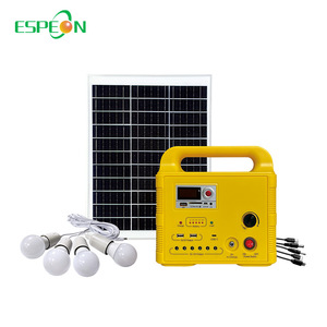 สถานีพลังงานแสงอาทิตย์ Espeon แบตเตอรี่ตะกั่ว-กรด 12V พร้อมแผงโซลาร์เซลล์และไฟ LED สำหรับใช้งานกลางแจ้ง - Product Image 1