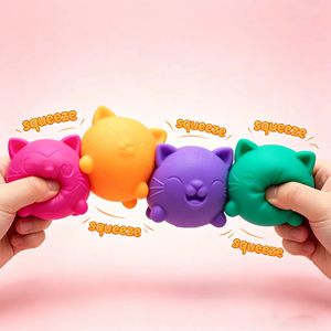 Nuevo Juguete Sensorial Antiestrés de Rebote Lento 4 en 1 Cool Cat, Ideal para Aliviar el Estrés - Product Image 2