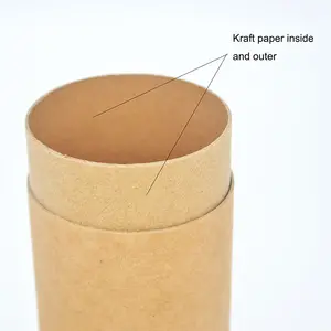 Tea Cylinder Packaging Box Biodegradable Eco Friendly Food Grade Kraft Cardboard Cylinder Box Tea Paper Tube Packaging