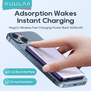 Banque <span class=keywords><strong>d</strong></span>'alimentation portable sans fil magnétique mini 5000 mAh USB C ultra-mince, <span class=keywords><strong>chargeur</strong></span> de téléphone 5000 mAh, banque <span class=keywords><strong>d</strong></span>'alimentation rapide pour <span class=keywords><strong>iPhone</strong></span> - Product Image 4