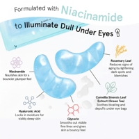 Masques pour les yeux bleus personnalisés pour enlever les yeux gonflés cernes anti-rides hydratants pour hommes et femmes et tous types de peau, 24 paires