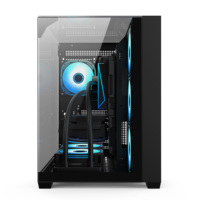 2026 New Popular Wanmisle Black White Aluminum Alloy Steel Full Tower OEM Micro-ATX Side Panel Window Gaming PC Case
