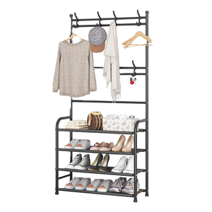 Superventas al por mayor: Perchero metálico multifuncional de fácil montaje para zapatos y sombreros, ideal para entrada, pasillo y dormitorio. - Product Image 1