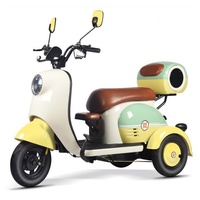 Tricycle électrique à deux places de 8 pouces avec siège long, 600W, options 48V/60V pour passagers