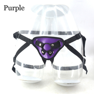 7.67 inç strapon kauçuk penis esaret kauçuk penis strapon erkek için seks shop FAAK 19.5cm mor yapay penis kemer strapon penis - Product Image 5