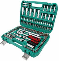 Elehand OEM 108 pièces 1/4" & 1/2" Dr. Kit de réparation automobile et domestique avec douilles chauffantes et cliquet, outil de mécanicien, avec mallette rigide