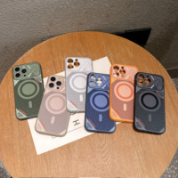 Étui de téléphone robuste en TPU PC pour iPhone 16 Pro Max 15 Pro, design peint, double couleur, fin, anti-rayures, anti-poussière