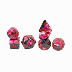 Juego de Dados de D&D con Núcleo Líquido, <span class=keywords><strong>Serie</strong></span> Flower, 5/7 Piezas, con Bolsa Gratis para Juegos de Rol - Product Image 5