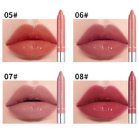 Nouveau multi-fonction 12 couleurs mat imperméable rouge à lèvres crayon longue durée rouge à lèvres stylo cosmétiques beauté maquillage