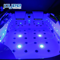 JOYEE salle de bain classique 2 personnes acrylique hydropulseur bain à remous massage intérieur baignoire à jets baignoire cascade à bas prix