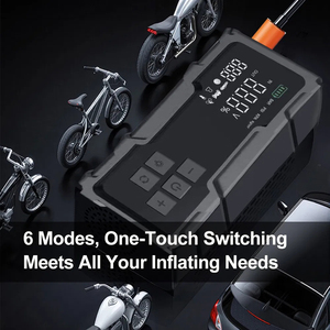 WOSEN 6-in-1 12V 2000A Jump Starter Double Display 150psi <b>Car</b> Air Pump Type-C Pd 65W Digital Wireless Tire Inflator - Product Image 3